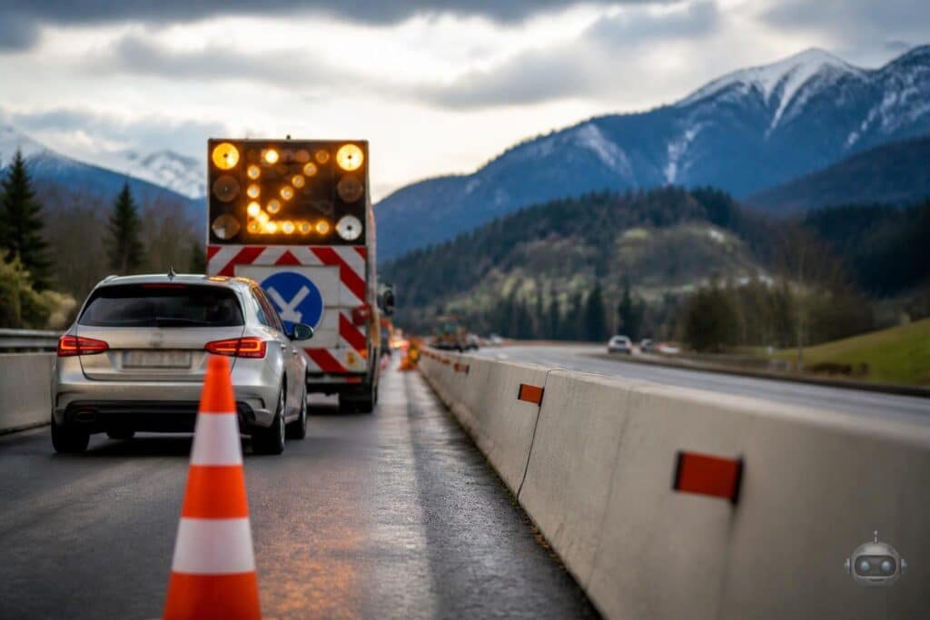 Ein Verletzter nach Unfall bei Baustelle auf der Tauernautobahn