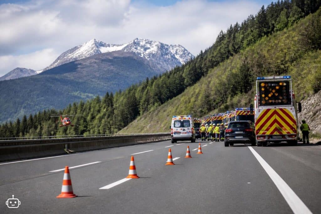 Verkehrsunfall auf der A10 Tauernautobahn fordert Einsatzkräfte