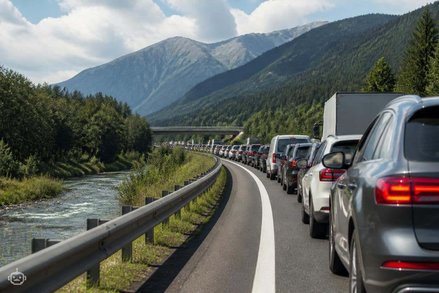 20 Kilometer langer Stau nach Unfall auf der A10 in Kärnten