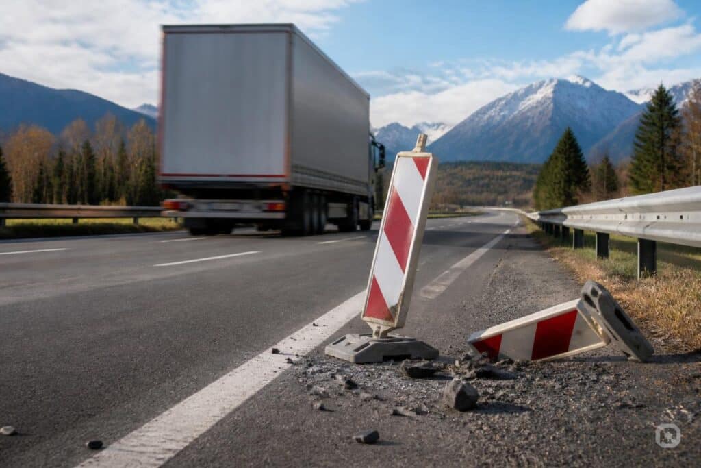 Lkw-Lenker fährt nach Unfall einfach weiter