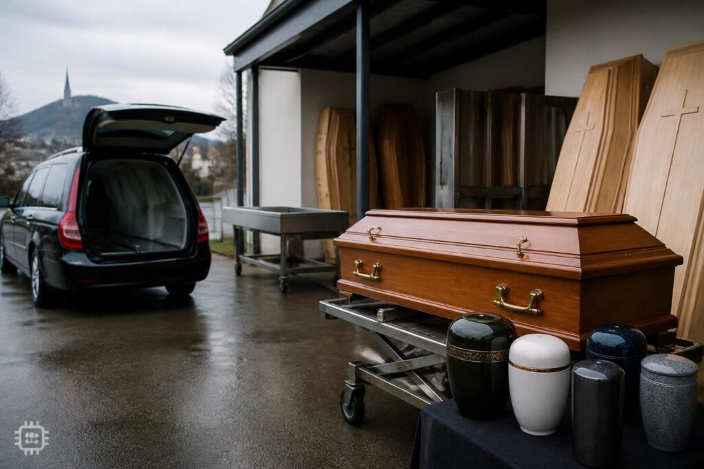 Nach Pleite von Bestatter: Leichenwagen und Särge stehen zum Verkauf