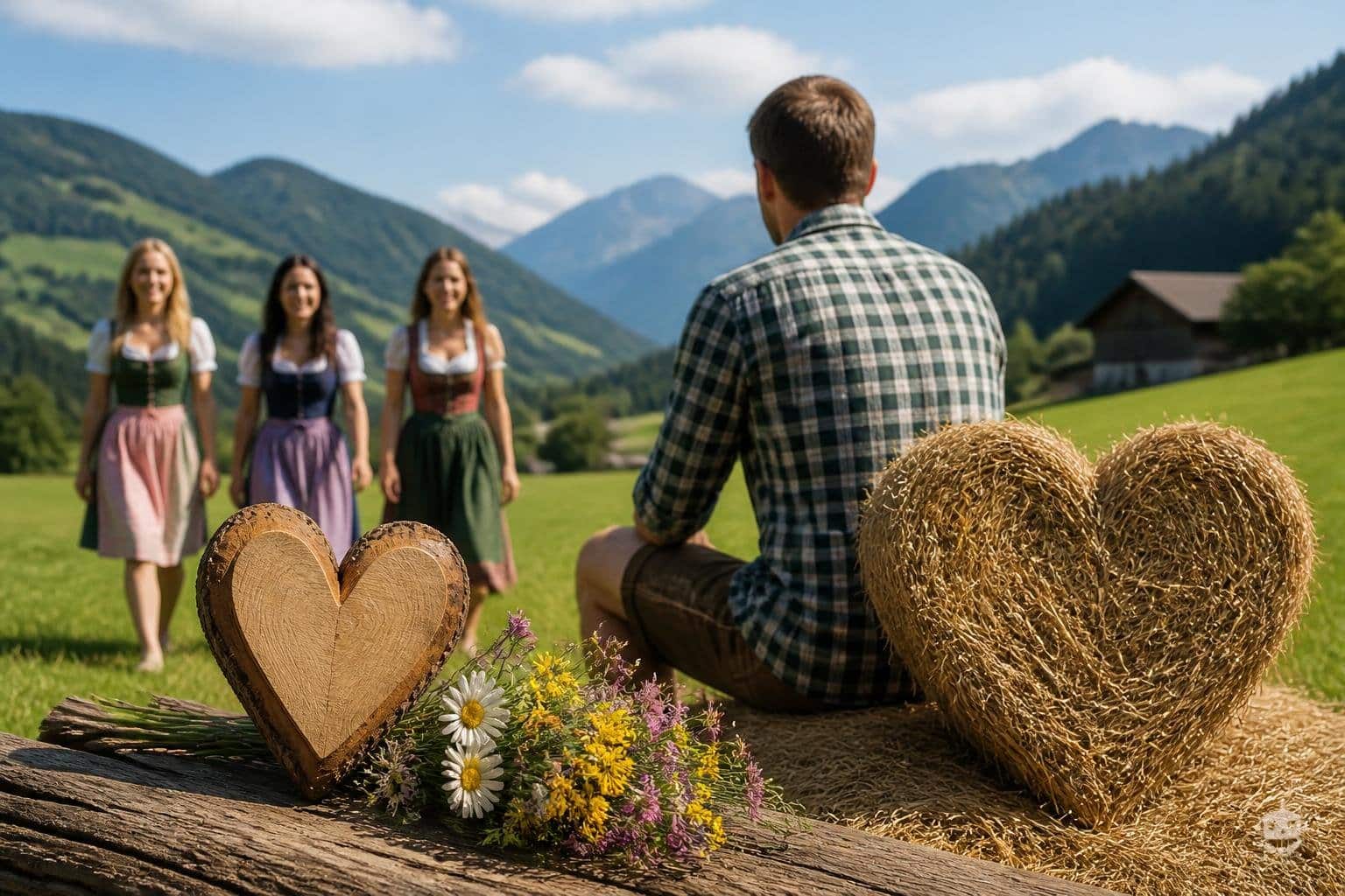 Heuballen, Holzherz, Herzklopfen: Kärntner Bauer im Flirtmodus