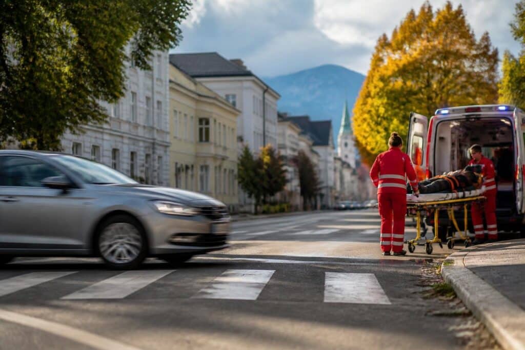 Fußgänger bei Zusammenstoß mit Auto verletzt