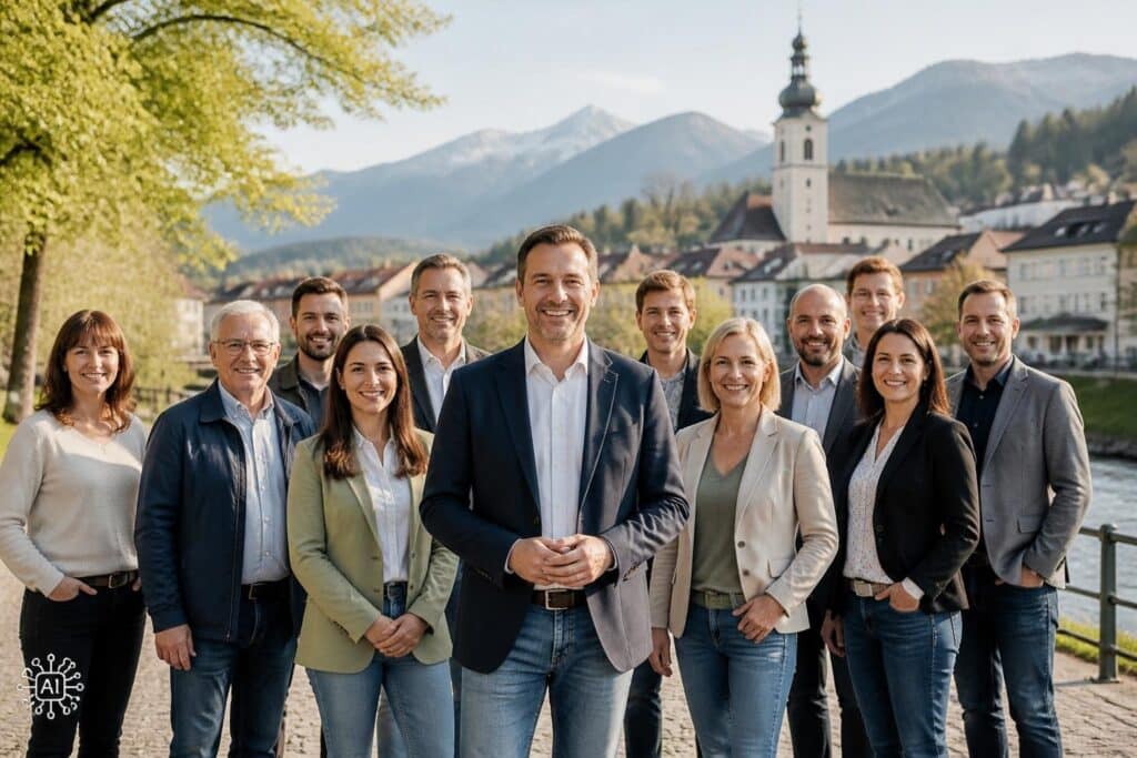 Mit diesem Team will Gräfling in Feldkirchen die Wahl gewinnen