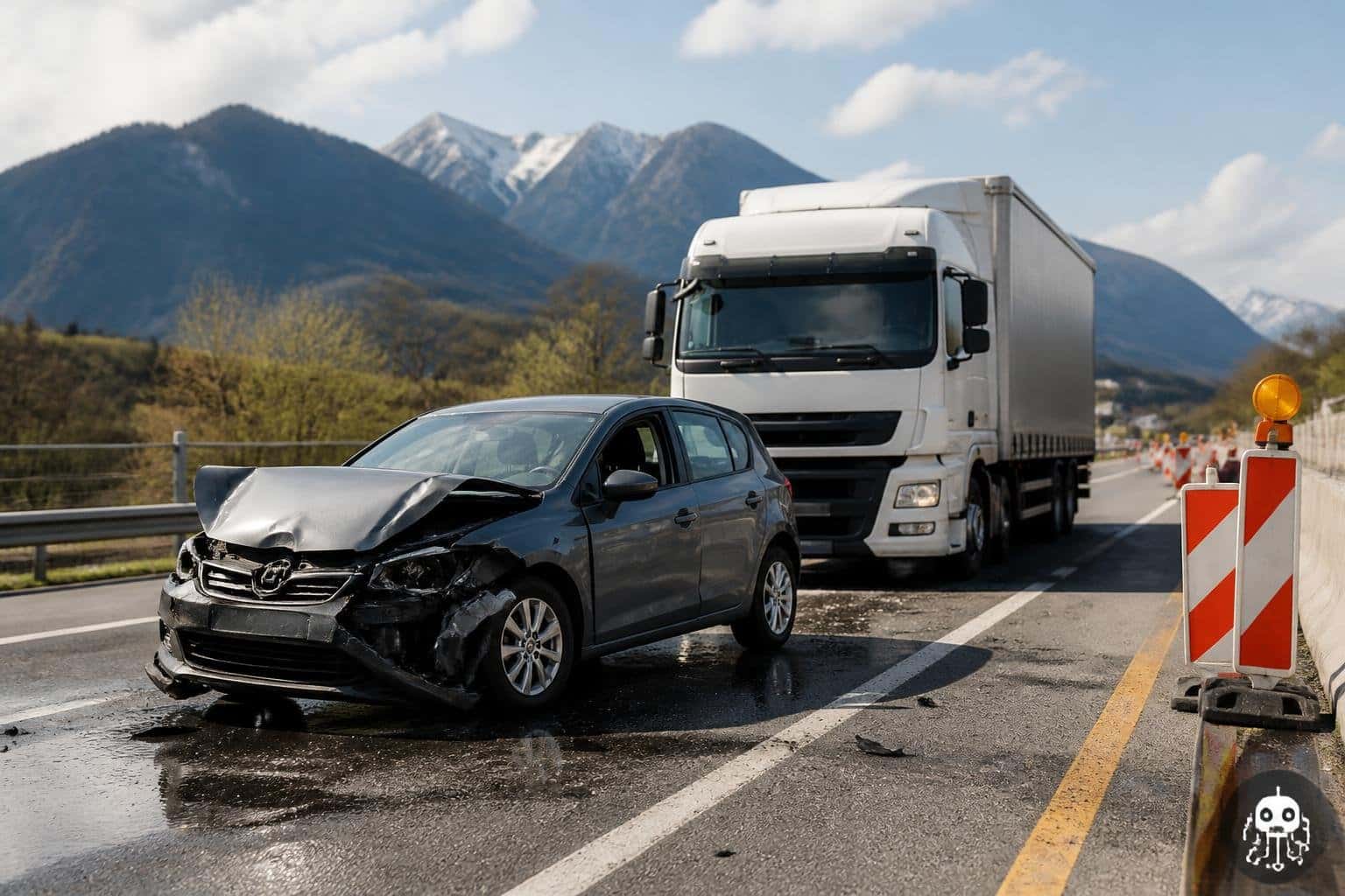 Schwerer Unfall bei Autobahn-Baustelle in Kärnten