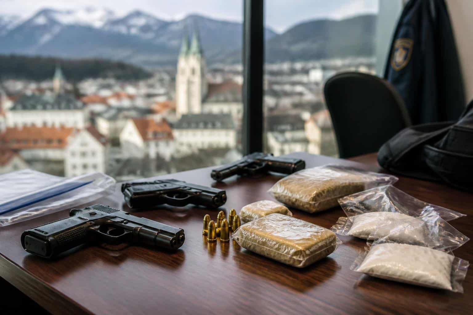 Drogenhandel in Villach: Heroin und Waffen sichergestellt